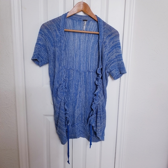 Free People Short Sleeve Cardigan with Adjustable - Picture 8 of 11